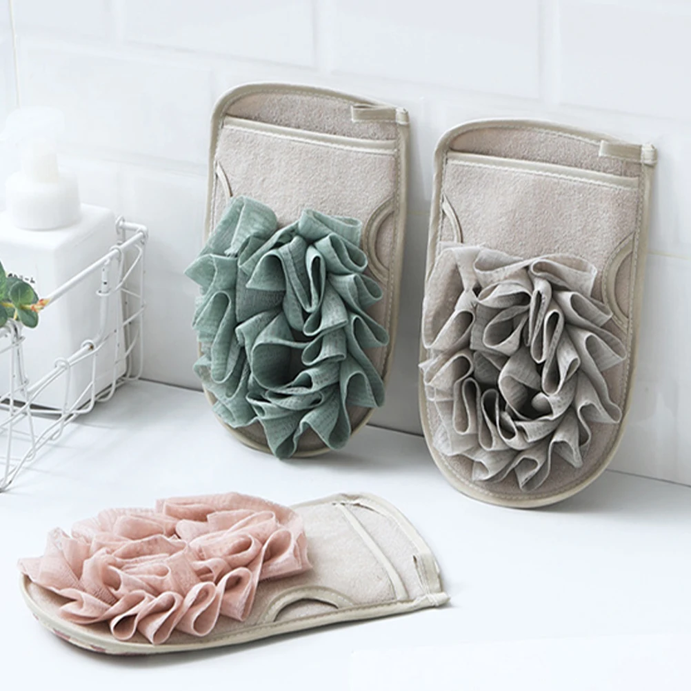 

3pcs Exfoliating Bath Mitt Scrubber Shower Sponge Deep Cleansing Massage Skin Care Reusable Durable Comfortable For Oily Dry