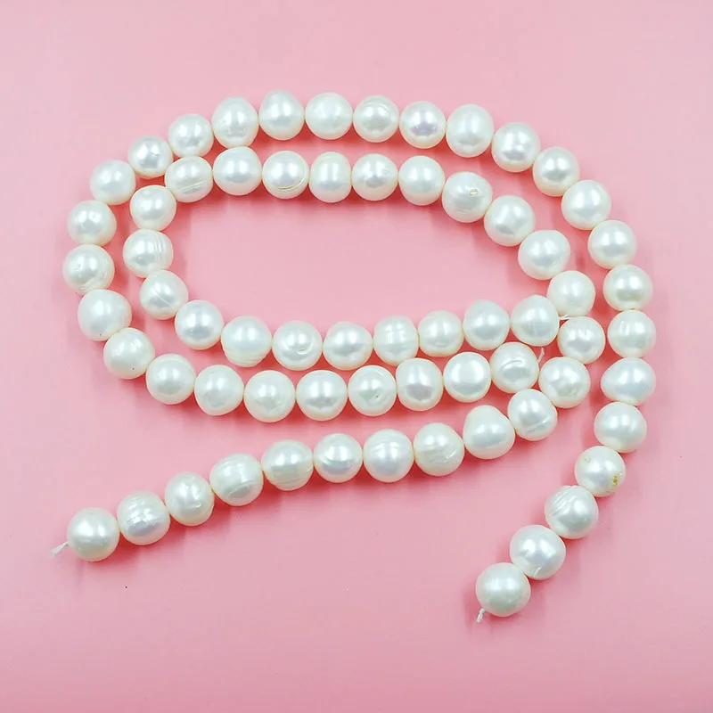 2 shares 11-12mm A Good High Quality Loose Potato Freshwater Pearl Beads ,Great Jewelry Making 15