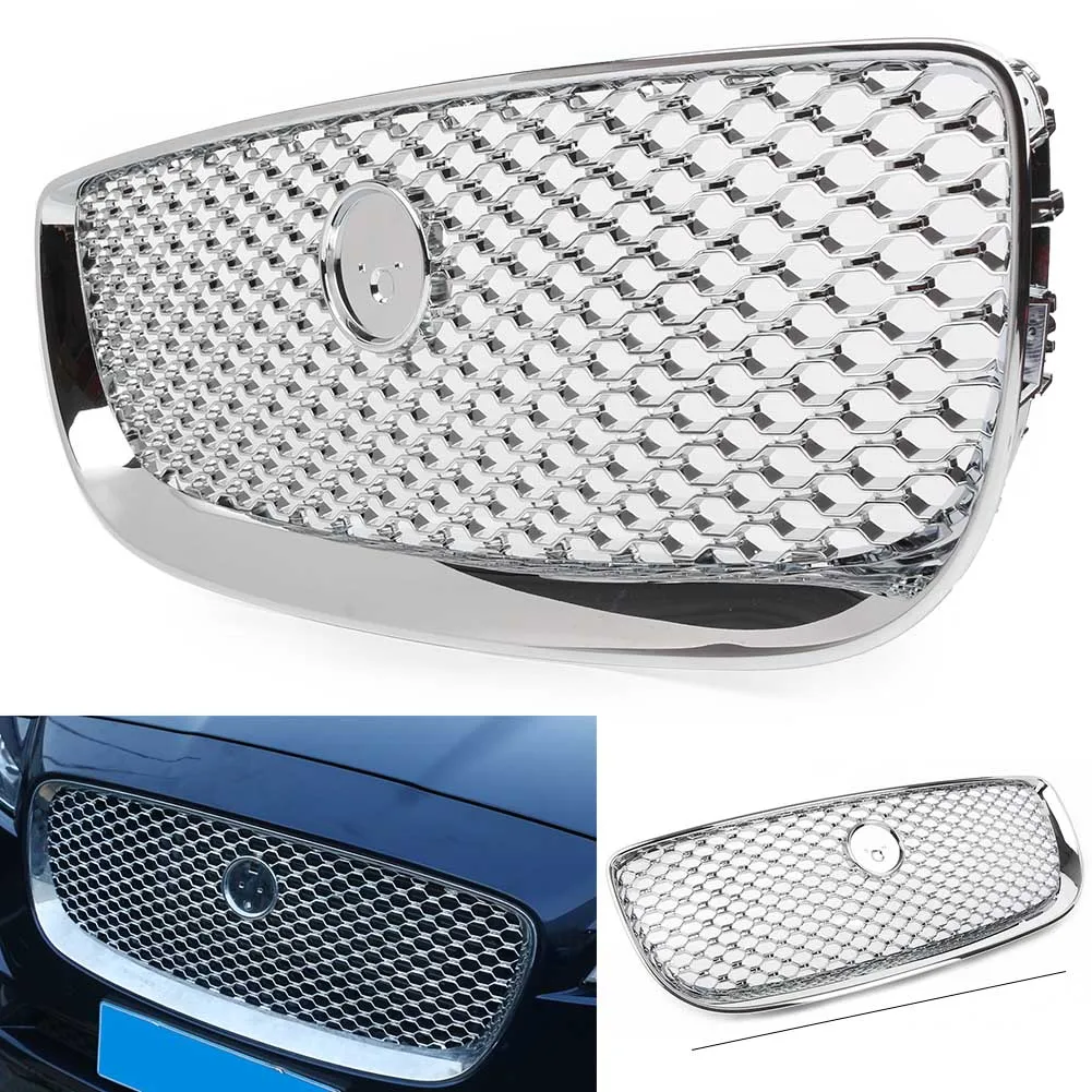 

Car Front Center Grille Replacement Accessories For Jaguar XJ 2016 2017 2018 2019 2020 Auto Upper Mesh Radiator Grill