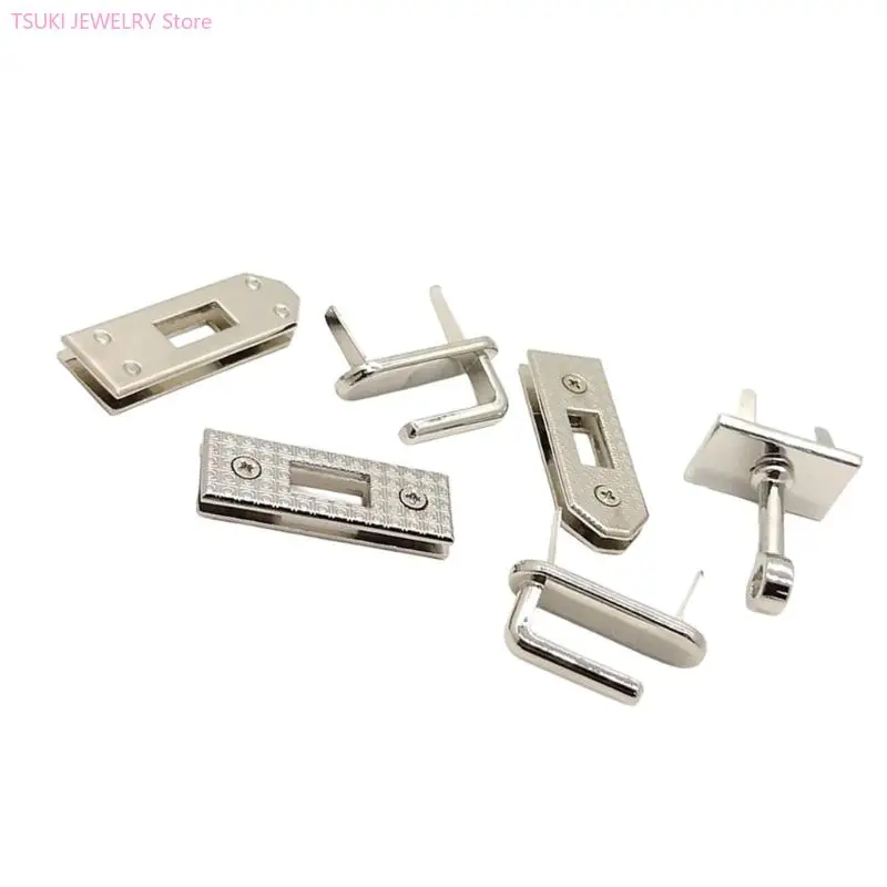 62KE 6PCS Metal Bag Lock Hardware Practical Corrosion Resistant Purse Fastener For DIY Handbag Repair Accessories