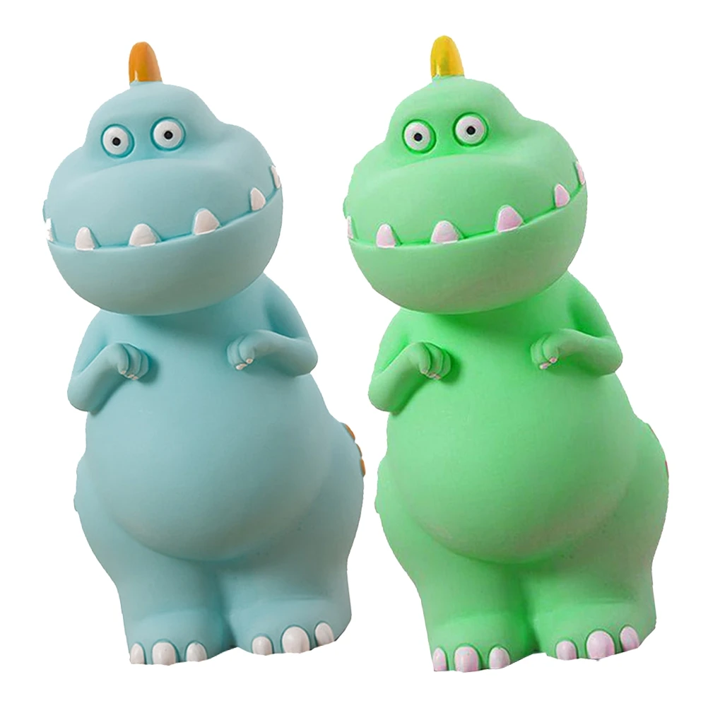 

2pcs Dinosaur Piggy Bank Kids Toy Vinyl Change Container Decor Creative Money Pot Saving Dinosaur Home Use Safe