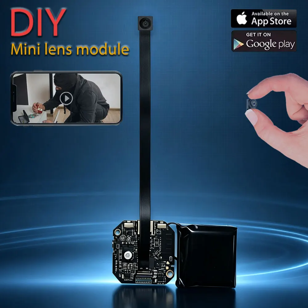 Mini portable remote WIFI camera, DIY camera, APP real-time viewing, motion monitoring