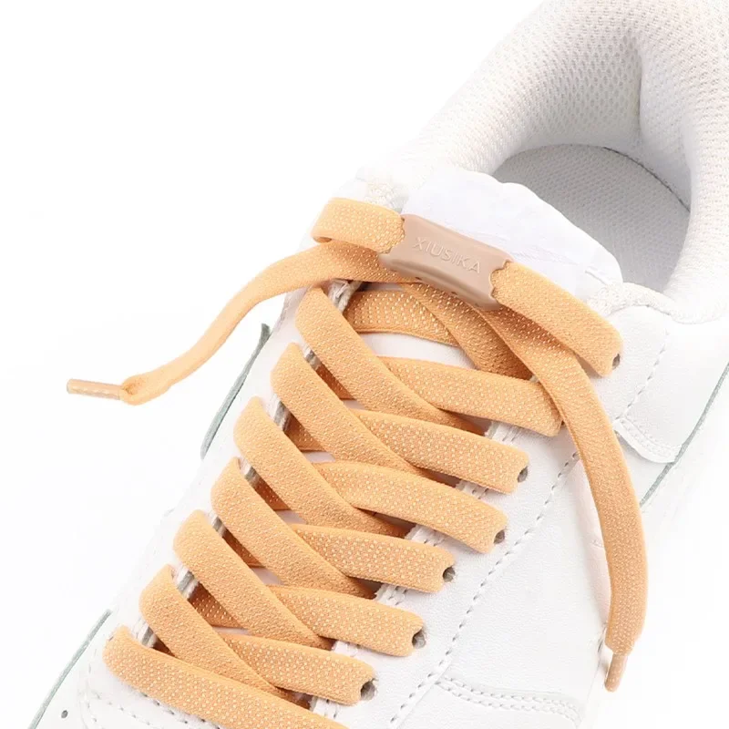 

1 Pair Elastic Shoe Laces Comfortable and Stylish Accessory for Sneakers Flat Shoelaces Without Ties Kids Seniors Lazy Shoelace