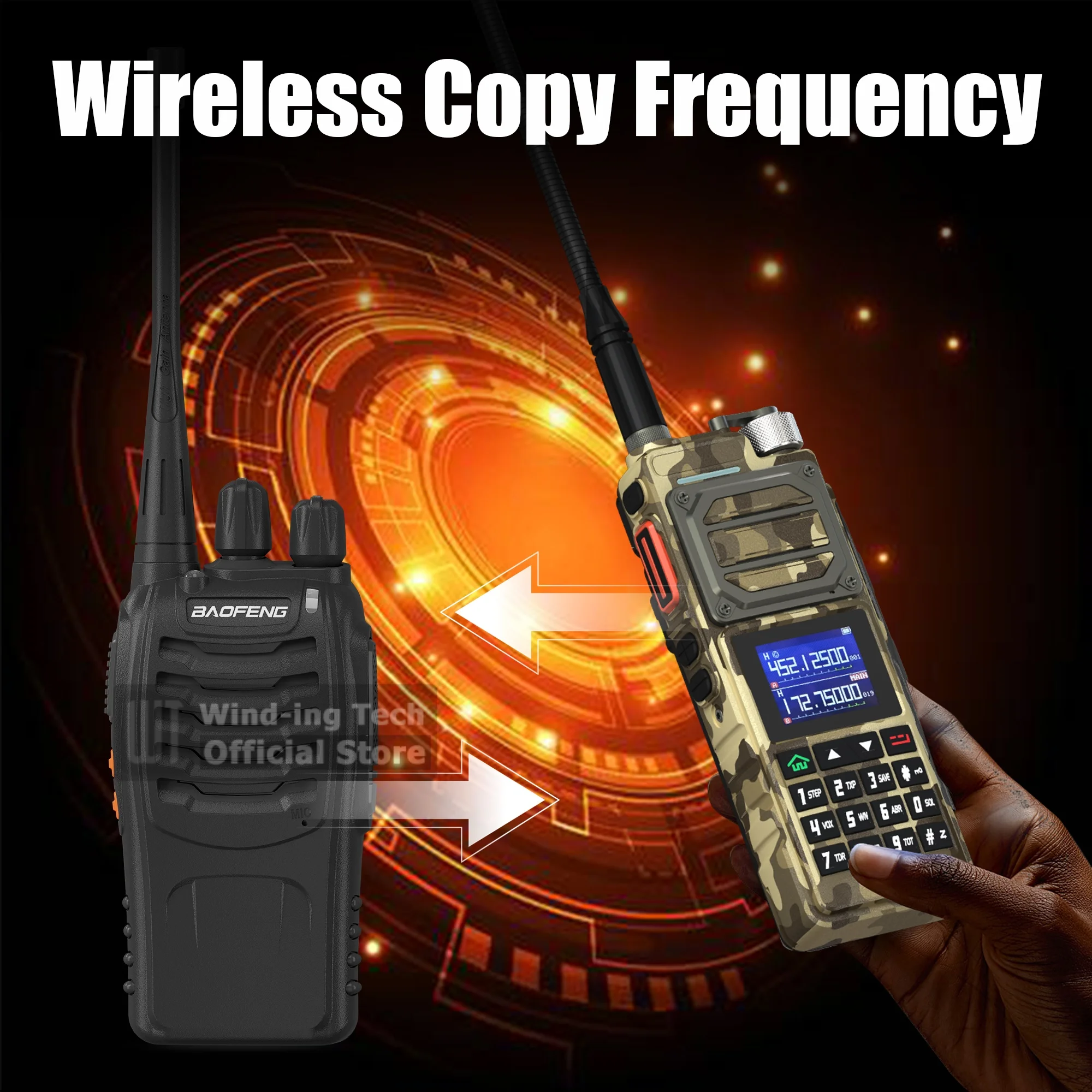 2/4PCS Baofeng UV-25M Walkie Talkie 50KM Long Range Multi-Bands 10W Tri-Power Wireless Copy Frequency Type-C High Capacity Radio