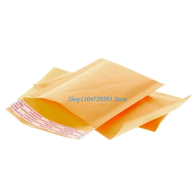 10 Pcs Kraft Bubble Mailers Yellow Padded Mailing Bags Paper Shipping Envelopes