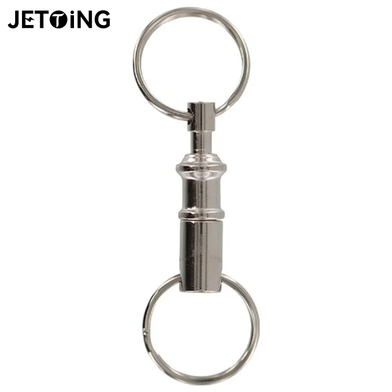 1pc Detachable Pull Apart Metal Keychain Quick Release Portable Metal Key Holder For Handy Outdoor Tool Accessories Mini Buckle
