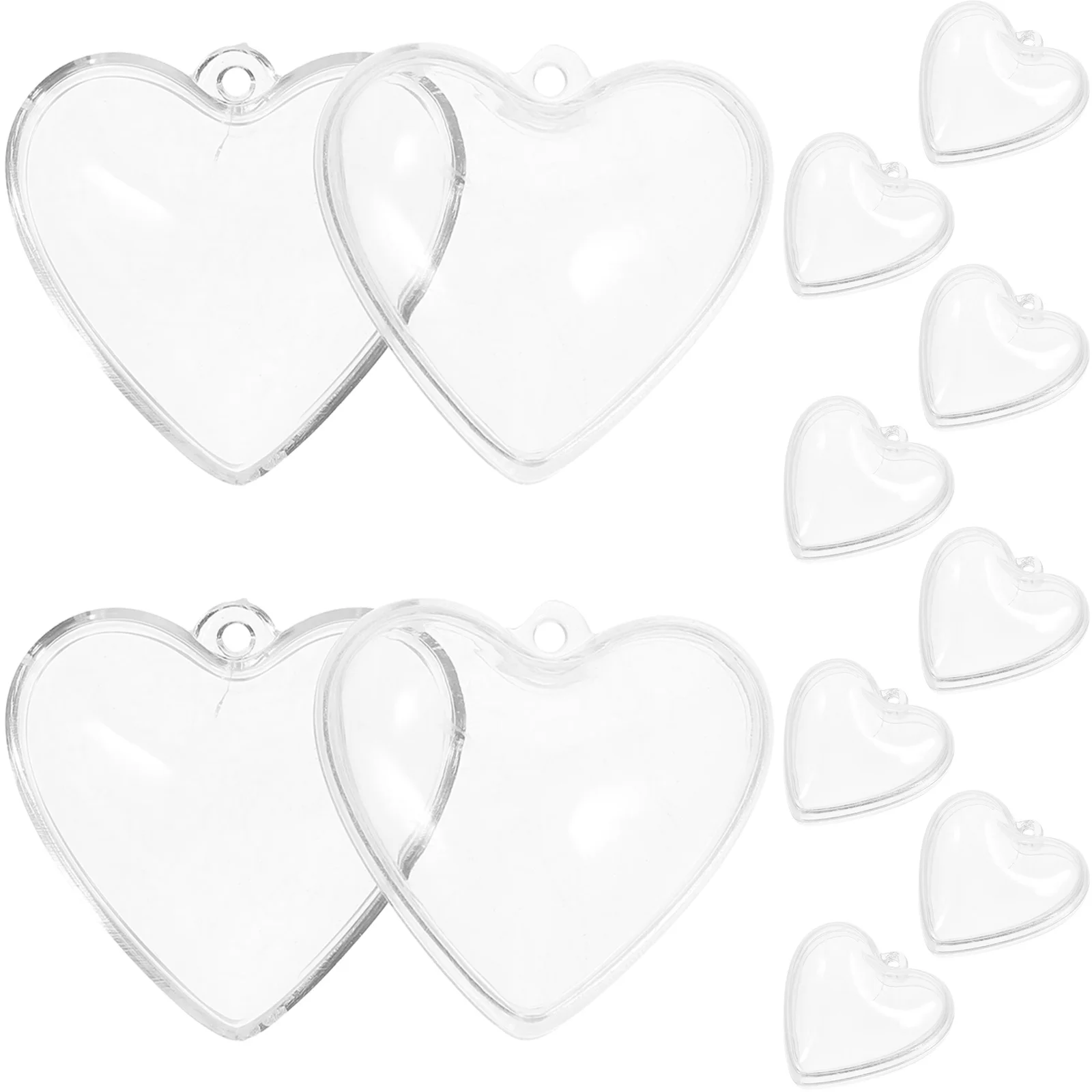 

10 Pcs Floating Ball Props Aquarium Clear Fillable Ornaments Heart Shape Diy Decoration Balls For Crafts