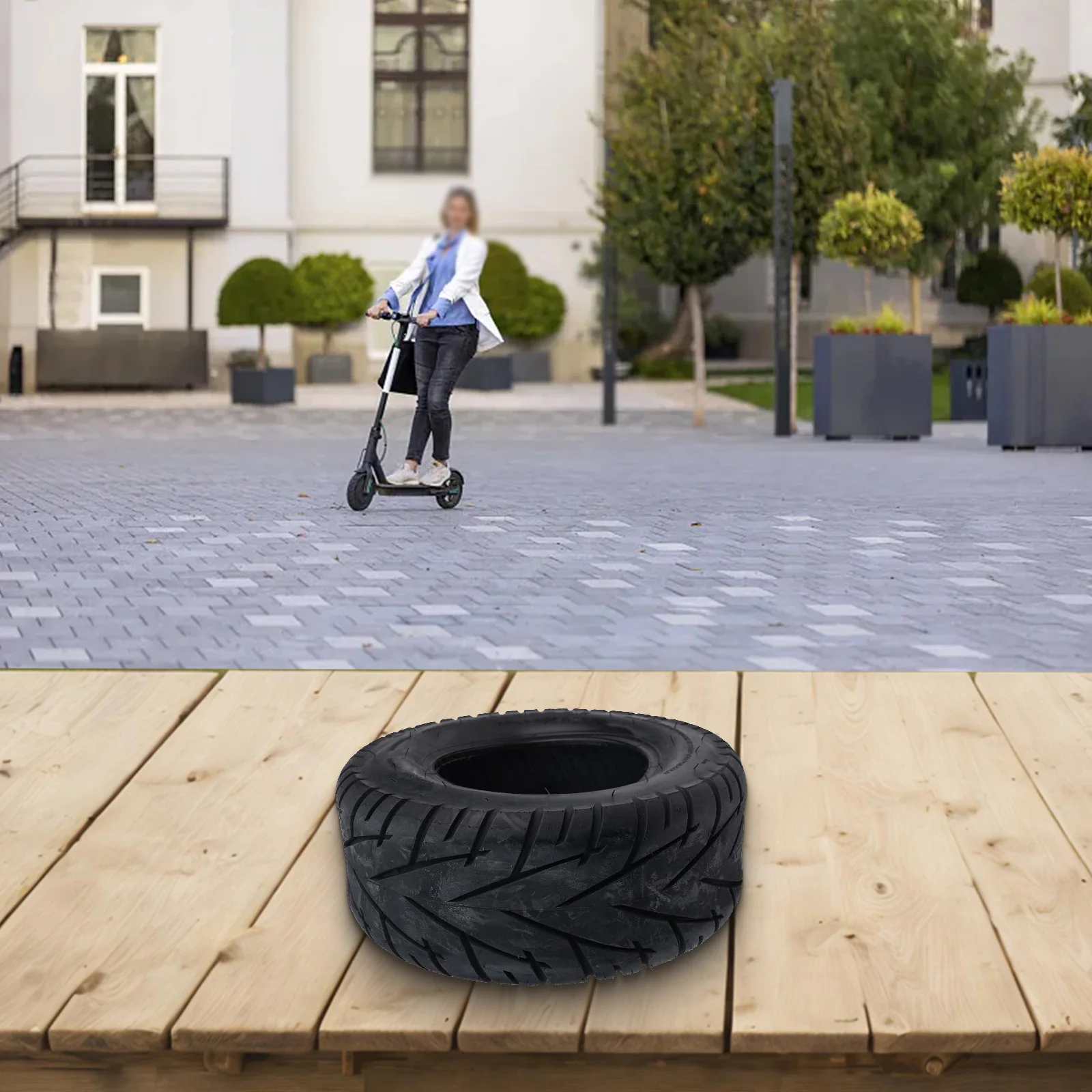 

Tire Tubeless Tyre Accessories Easy Installation Spare Wear-Resisting For Electric Scooter Karting 13x5.00-6.5