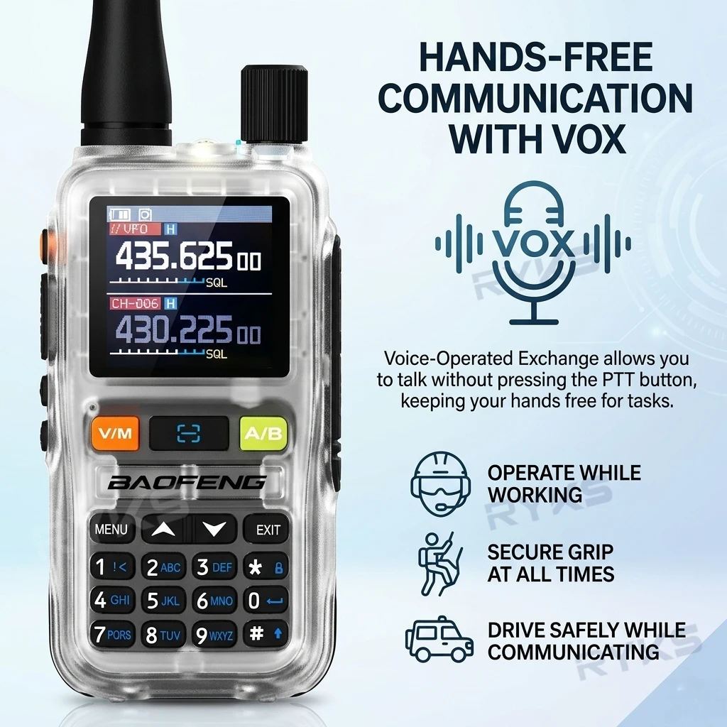 Radio Komunikasi Baofeng Uv-5R Mini Jangkauan Jauh, Pemrograman Bluetooth, Salin Frekuensi Nirkabel, NOAA, untuk Berkemah