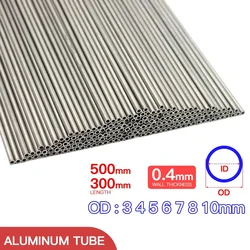 Aluminium Pipe 0.4mm Thickness 3-10mm OD Straight 300 500mm Long Round 6063 Aluminum Alloy Tube Thin-walled aluminum tube