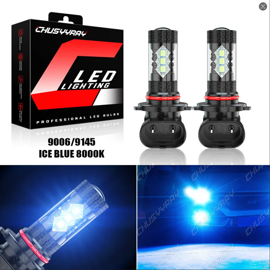 

XWQHJW Car lights 9006 HB4 Ice Blue LED Fog Light Bulbs For BMW E34 E46 E39 E60 E63 E64 F10 M3 M5 Car accsesories