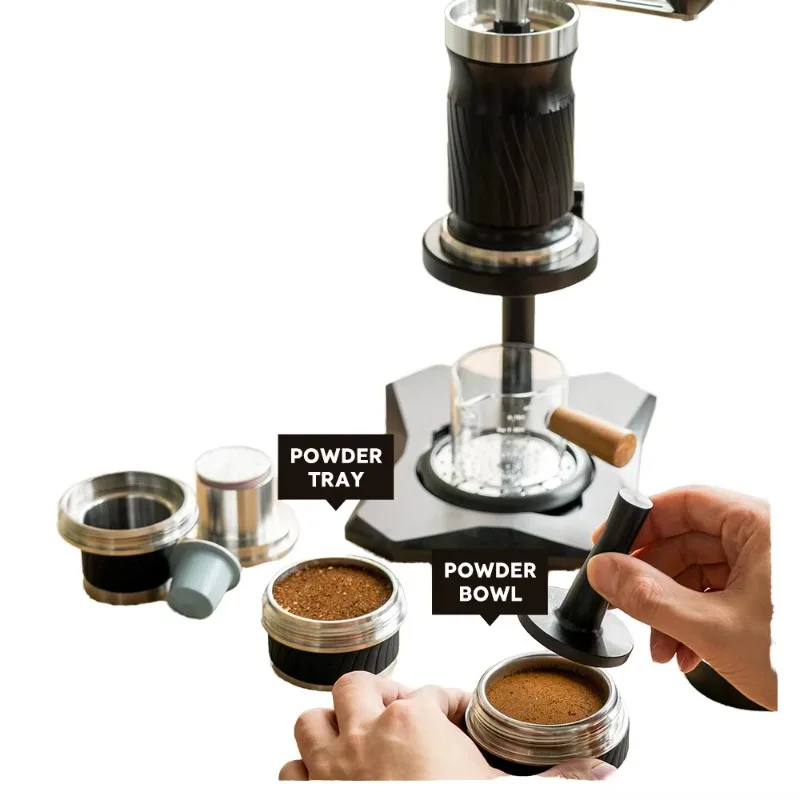 Portable Manual Espresso Coffee Maker Stainless Steel Handheld Travel Kit with Creamy Coffee