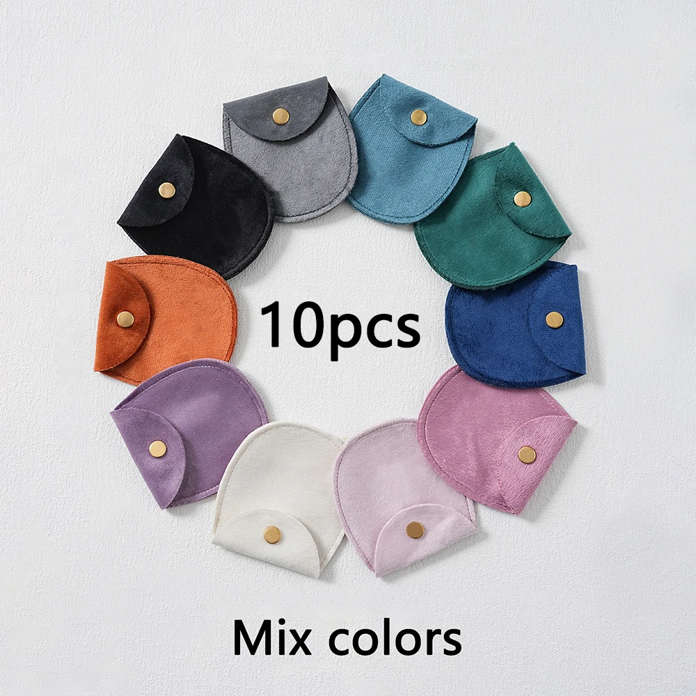50/10/1pcs Soft Velvet Jewelry Packaging Bag Earring Necklace Storage Pouch Halloween Christmas Wedding Gift Organizer Candy Bag