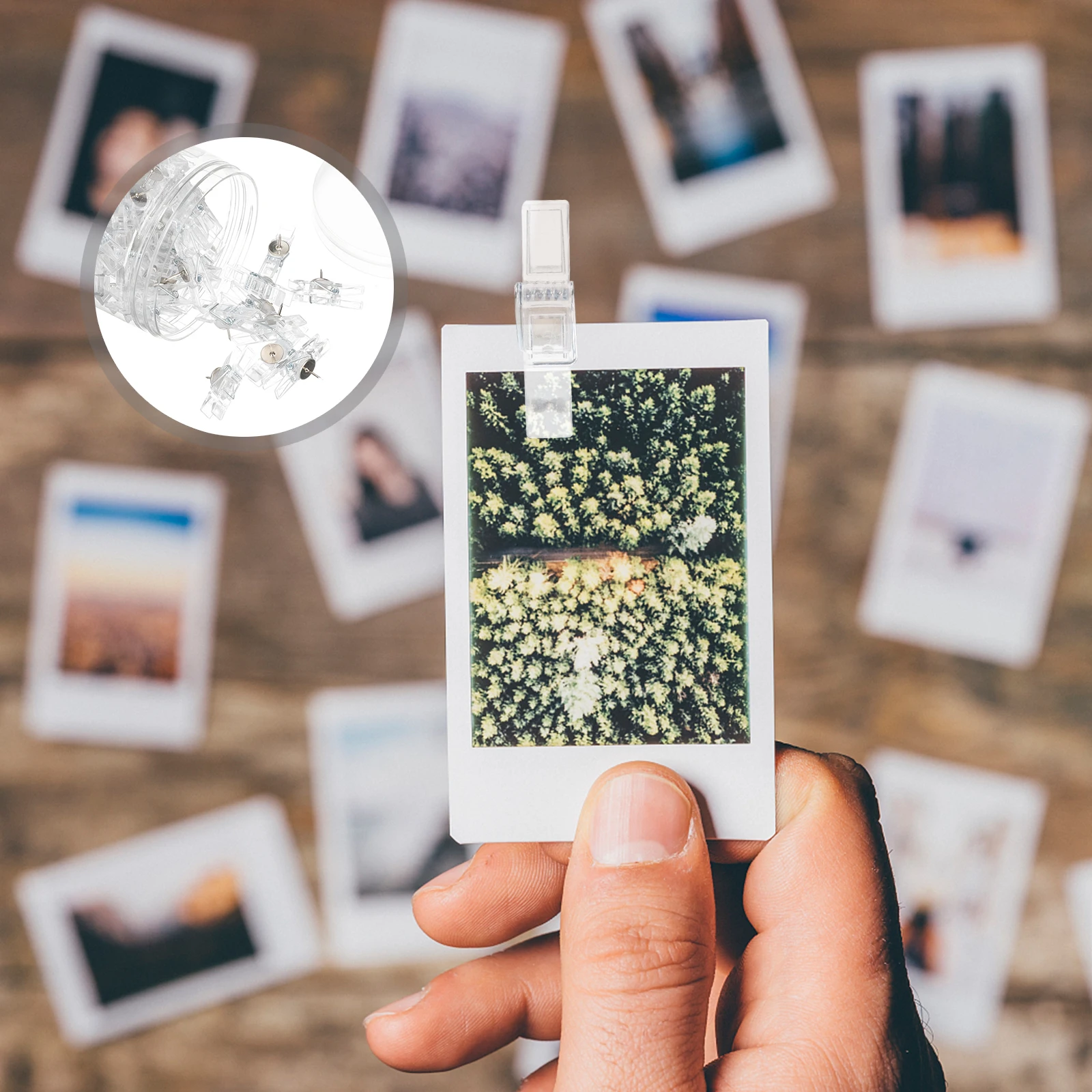 

50pcs Colored Clip Pushpin Home Accessory Cork Board Photo Wall Decor Multi Function Picture Clip Reusable Lightweight Office