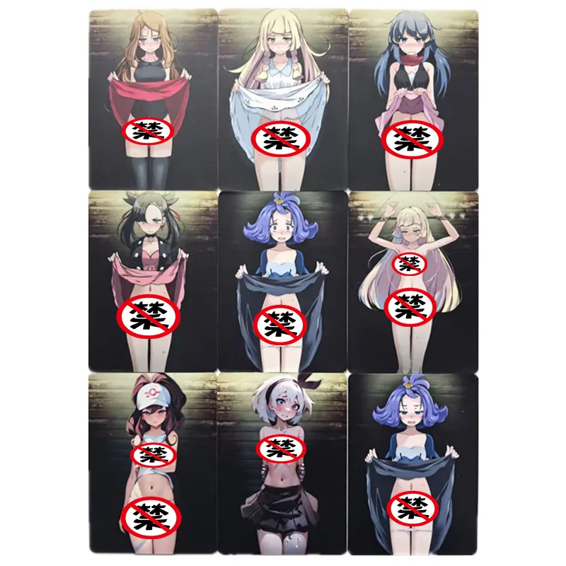 

9 шт./компл. Pokémon сексуальная карта женский тренер Lillie Douzi аниме игра для взрослых Poke Ball телесная карта ACG Goddess коллекционная карта игрушка в подарок