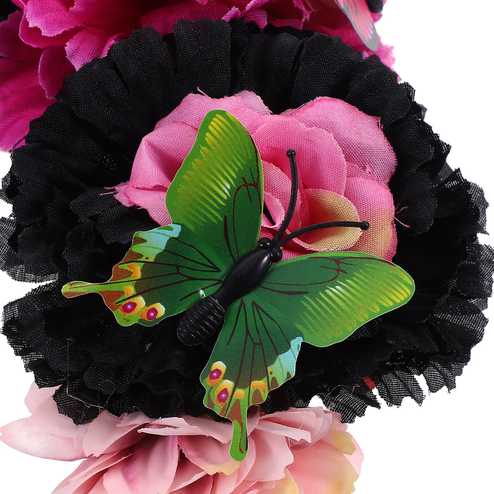 

Day of The Dead Butterfly Headband Flower Crown Festival Headpiece Random Color Mexican Hair Accessories Party Cosplay