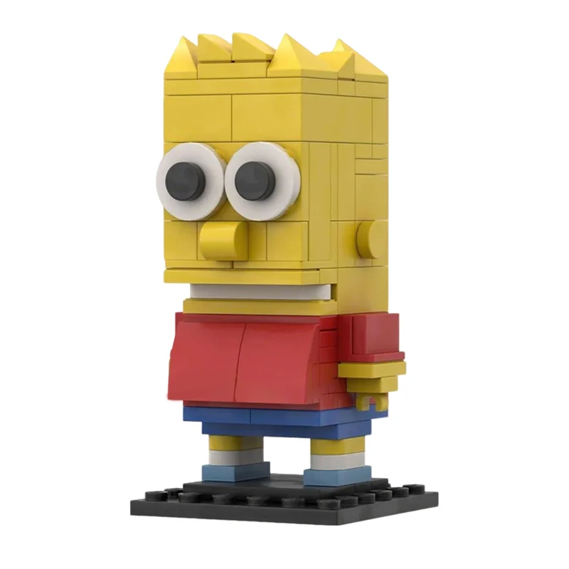 102pcs MOC Brickheadz Bart Simpson Model Building Blocks Construction Toys Assemble Creative Festival Gift Education Idea Brick