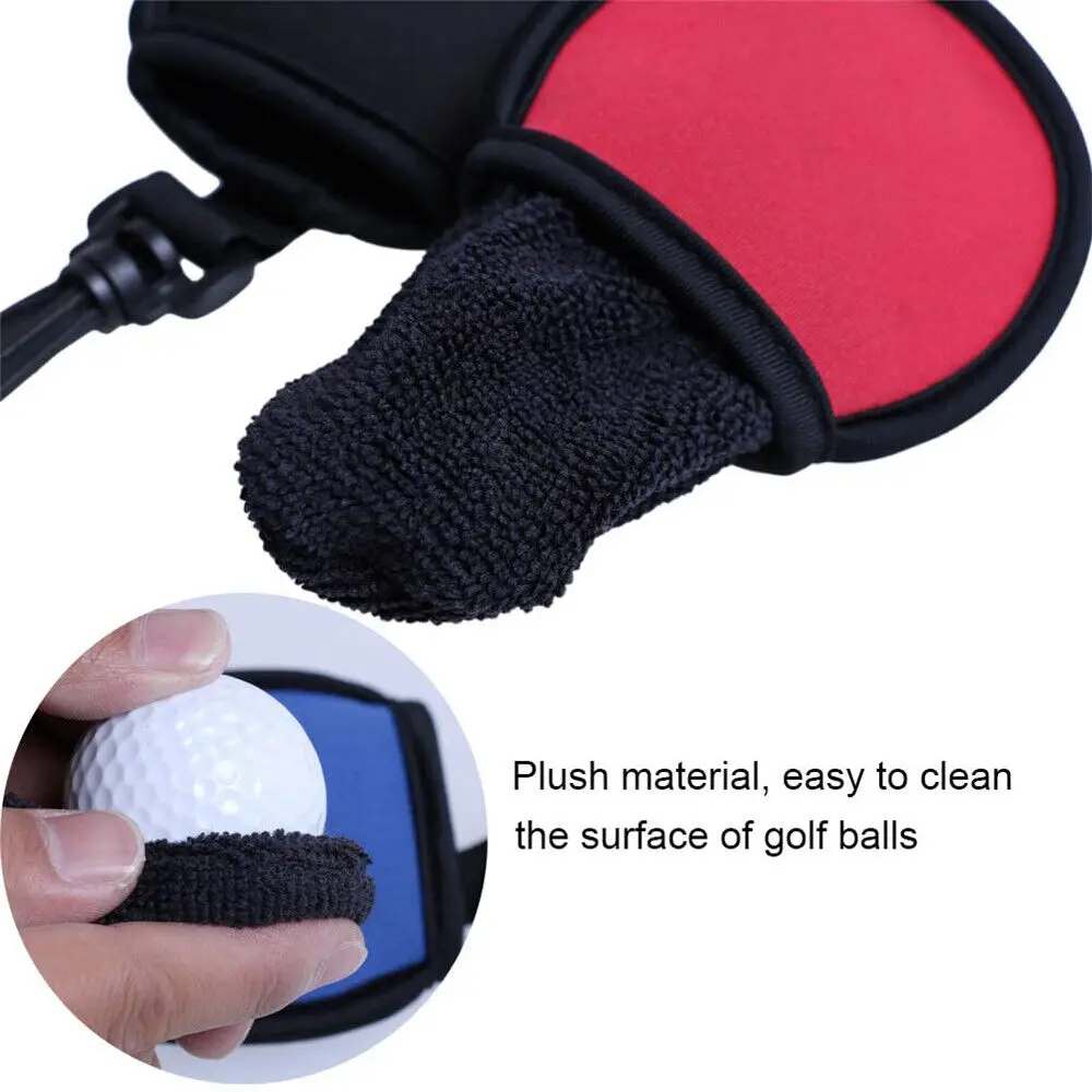 1 Pcs Portable Dirt Wiping Pocket with Clip for Golf Balls Cleaning Tool Golf Pocket