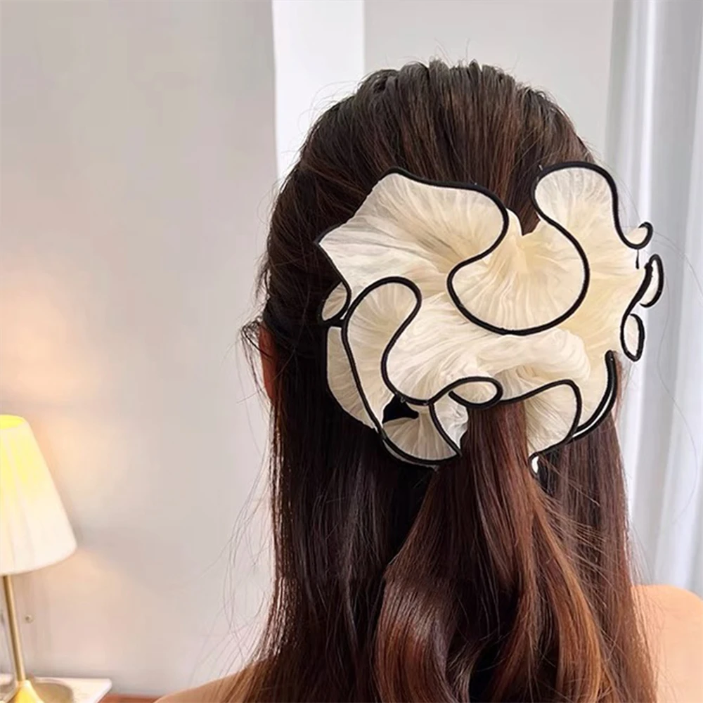 قطعة واحدة من ربطات الشعر الأنيقة من الساتان للنساء، عصابات رأس عصرية كبيرة الحجم، إكسسوارات للشعر