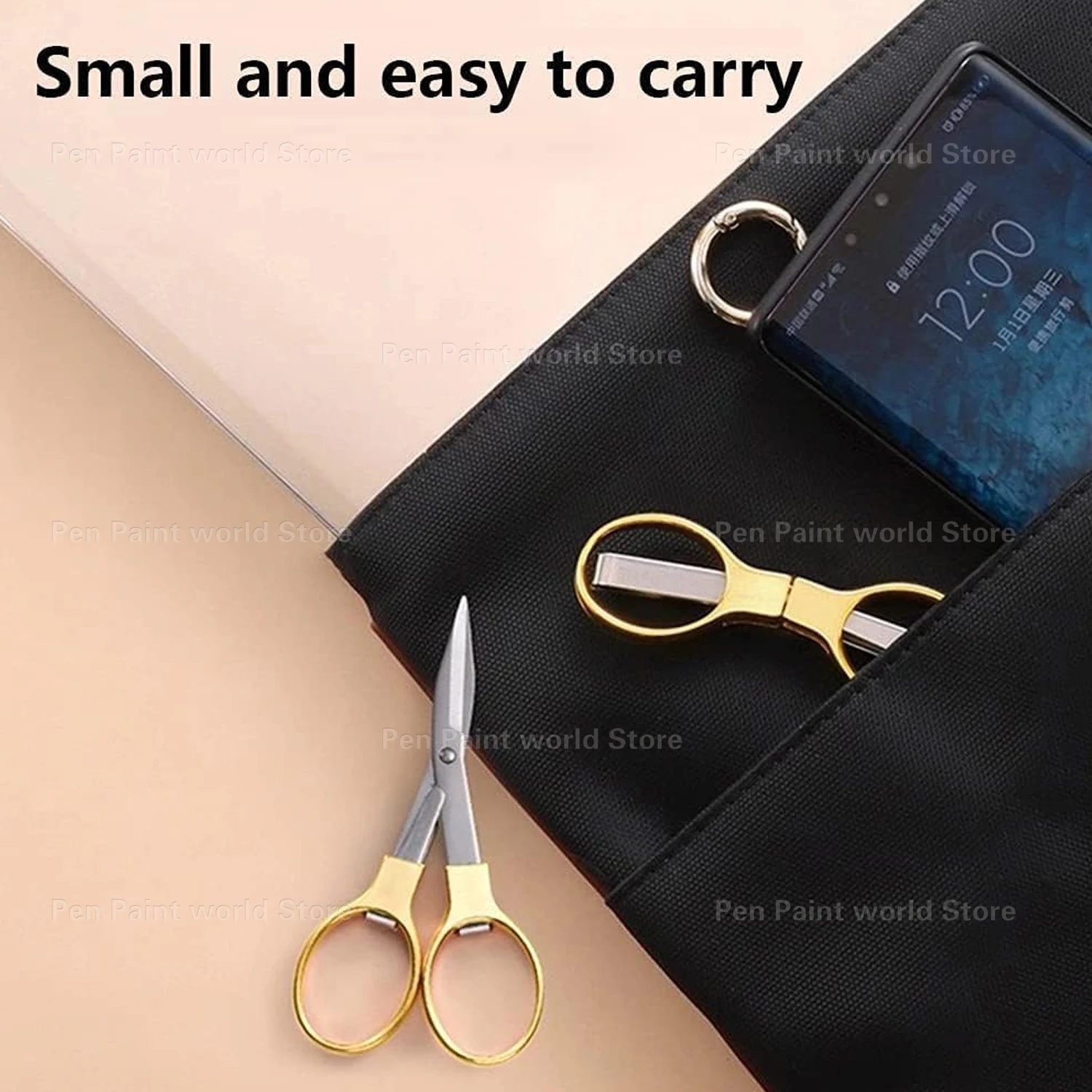 15Pcs Wholesale Stainless Steel Mini Scissors - 8-Shape Foldable Design for Outdoor & Sewing