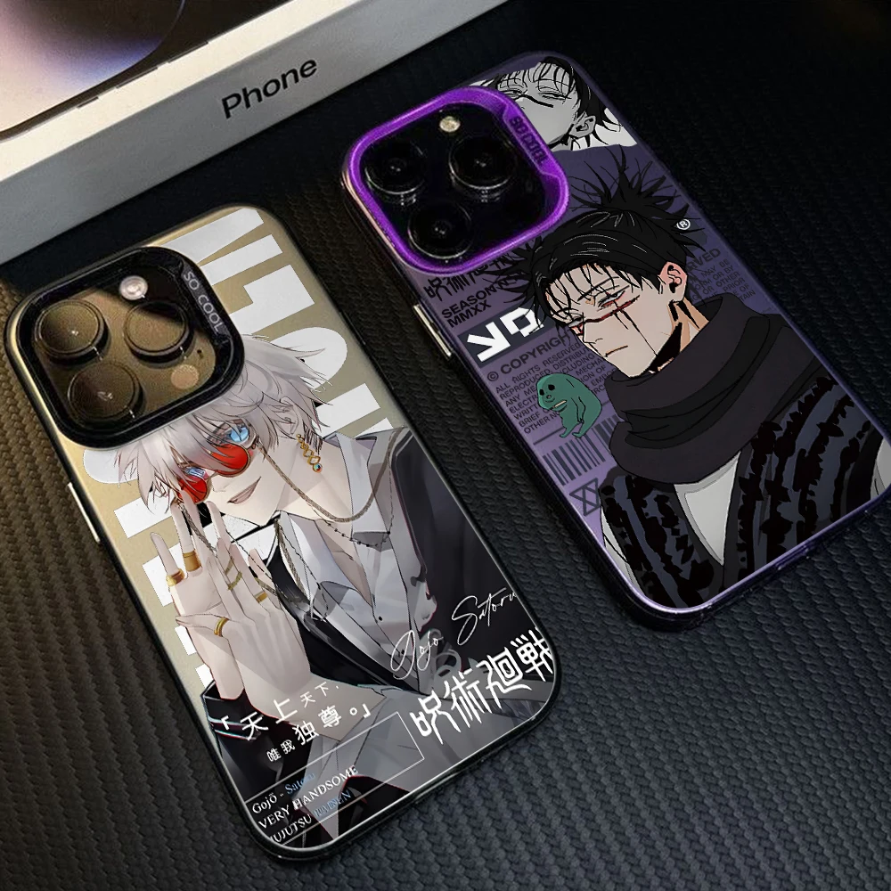 J-Jujutsus K-Kaisens G-Gojo Chosoes Phone Case for Samsung Galaxy S26 S25 Edge S24 S23 S22 S21 FE S20 Ultra Plus 5G Silver Cover