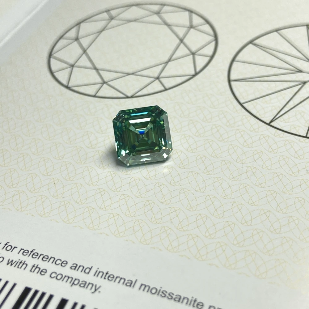 Moissanite Loose Stone Asche dark green Colour Gemstone Lab Created Diamond Jewelry Making Materials With GRA Certificate