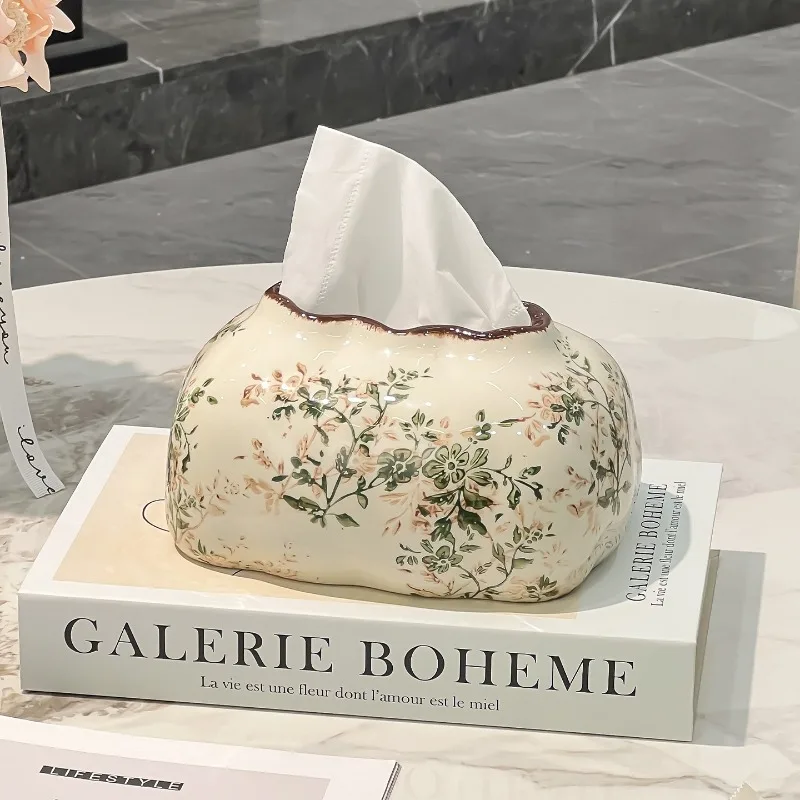 Ceramic Tissue Box Holder Multifunctional Storage Ashtray Vase Fruit Bowl Chopstick Holder Home Decor