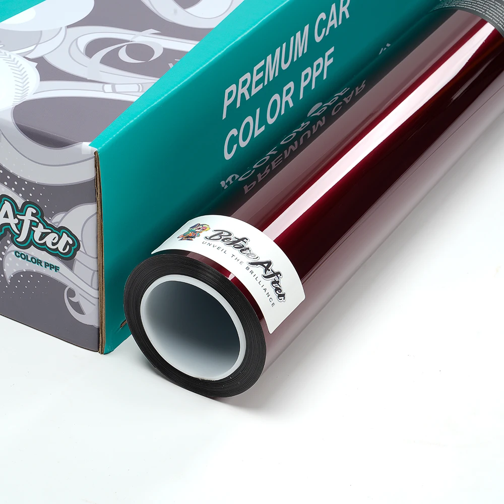 7.5mil Thickness TPU PPF Super Stretchable Self-healing Car Body Paint Protection Film Anti Scratch  Liquid Metal Vampire Red