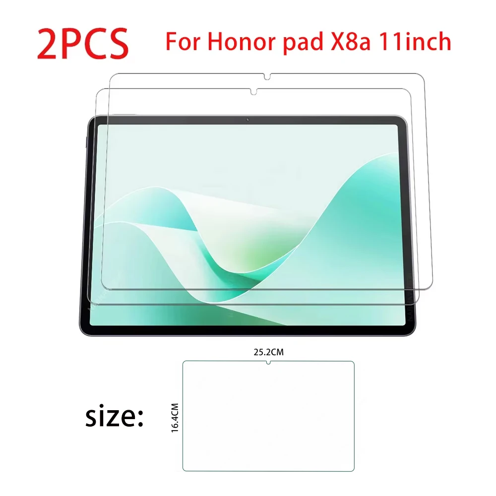 2 Stück Glas für Honor Pad X8a 11 Zoll, kratzfestes gehärtetes Glas, Displayschutzglas