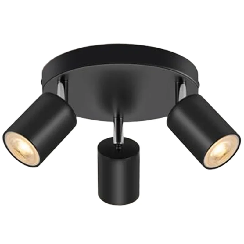 指向性屋内天井スポットライト器具フラッシュマウントスポットライトリビングルーム寝室廊下照明用black-abqu