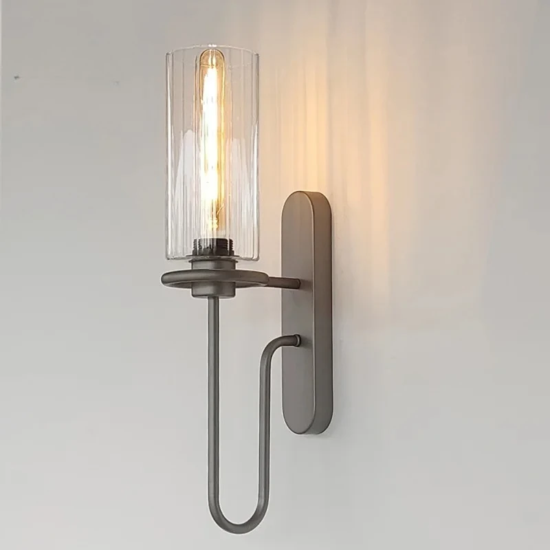 

2025 Caren Lighting Luxury Wall Sconces Shadow Modern Nordic Wall Lamp E27 Glass Filement Edison Hotel Bedroom Decorative Interi
