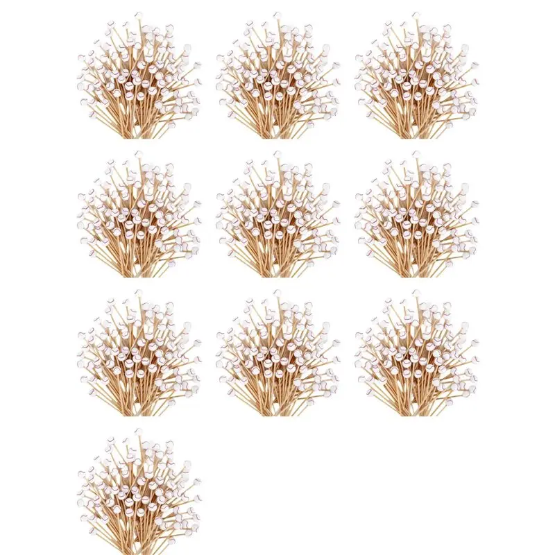 

ABUP-1000Pieces Baseball Decorative Bamboo Cocktail Picks Decorative Fruit Toothpicks