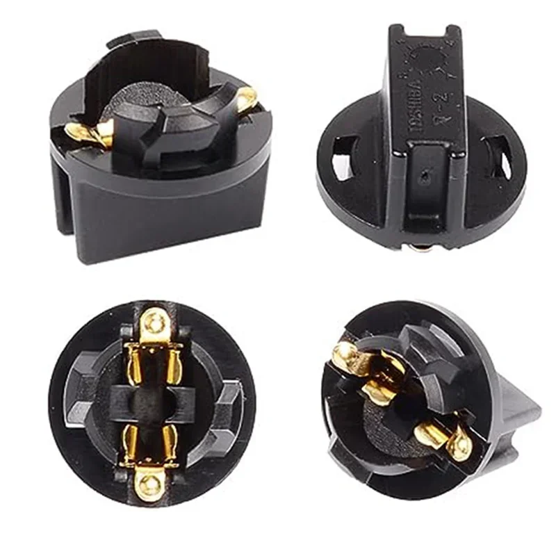 10Pcs T10 W5W 168 192 194 Twist Lock Wedge Bases Lamp Dash T10 Twist Lock Plug and Play Bulb Holder Sockets Car Lights Base