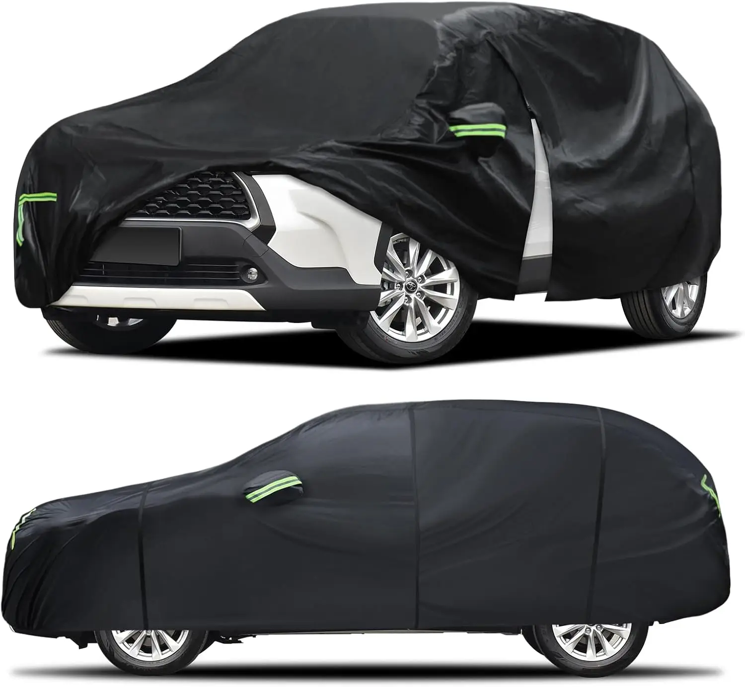 

Custom Fit Car Cover for Toyota RAV4 & Honda CRV, 6-Layer Waterproof All-Weather Protection, Black