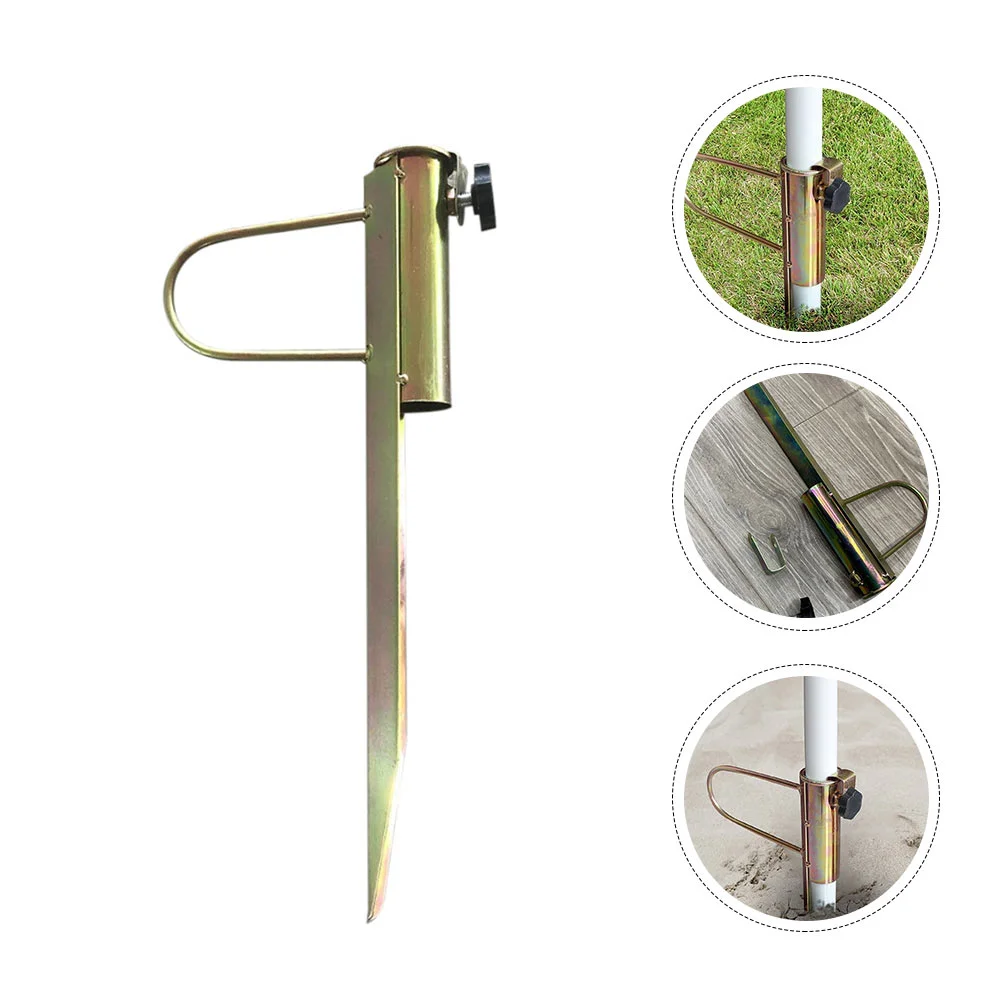 

Beach Umbrella Outdoor Anchor Galvanized Iron Steel Sand Stakes Grabber Sturdy Stand Sun Tent