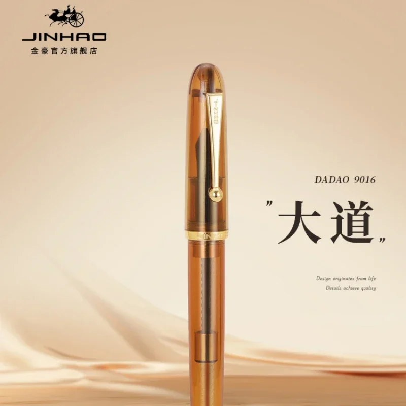 jinhao-9016-カラフルなプレスメタル万年筆格納式ペン先インクペンビジネスオフィス学校ライティングギフト用