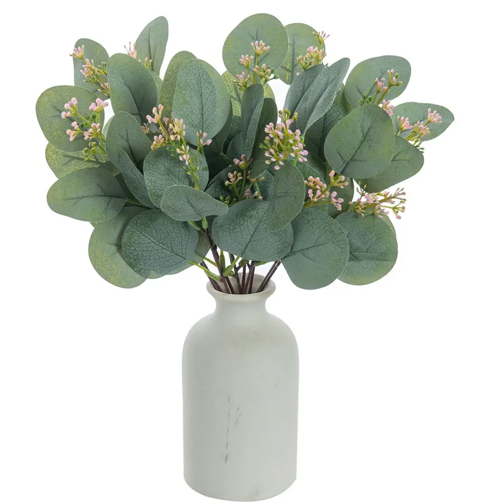 10/20 Stuks Kunstplanten Eucalyptus Blad Thuis Vaas Decoroutdoor Tuin Binnenplaats Bruiloft Bruid Bloem Krans Bloem Gift Props