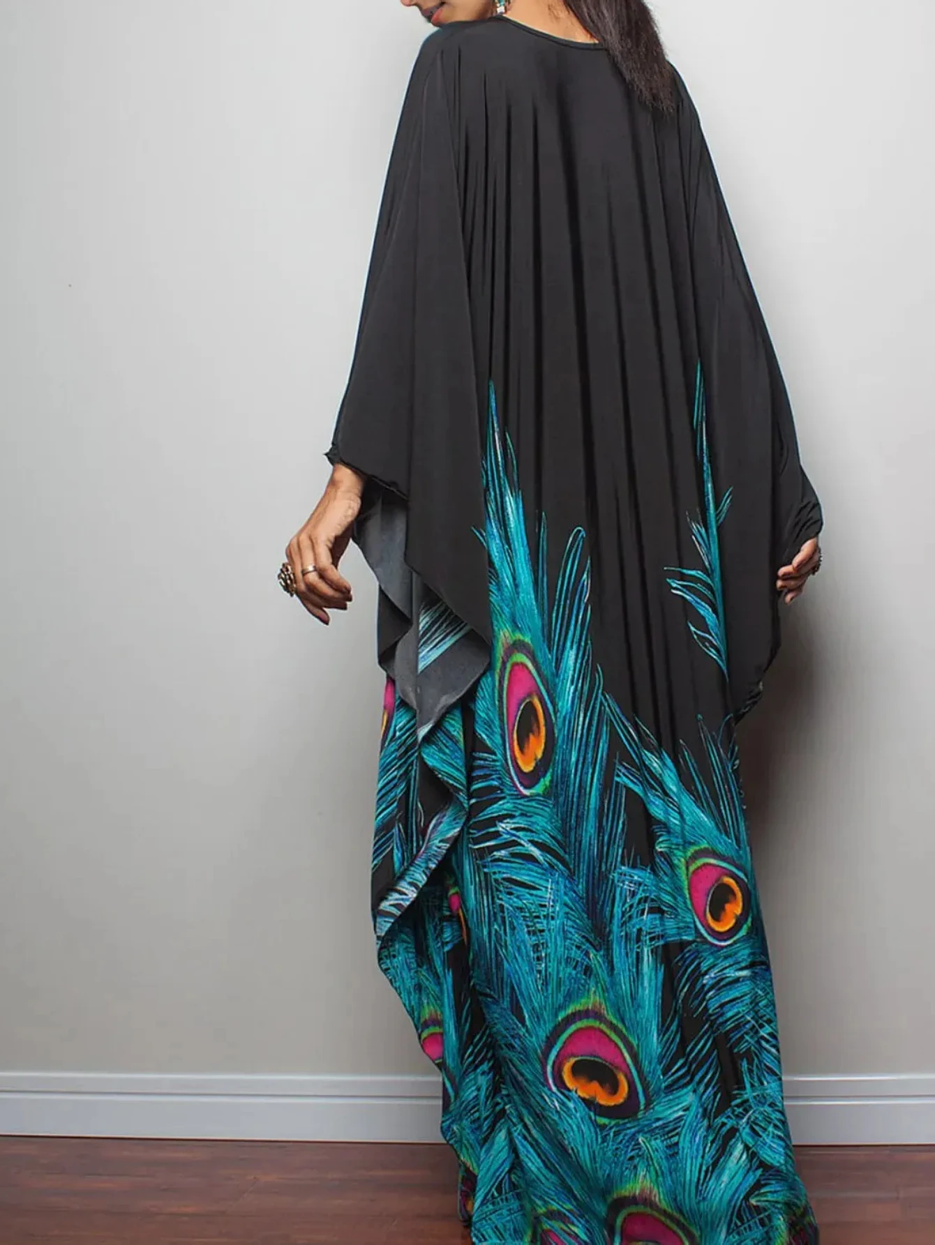 Kaftan Dress for Women,Plus Size Hawaiian Batwing Sleeve Beach Cover Up Summer Swimsuit Dresses