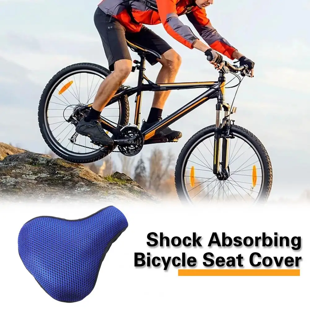 Soft Bike Seat Cover Ergonomics Bicycle Saddle Breathable 3D Honeycomb Mesh Seat Cushion Cycling Saddle Bicycle Saddle Cover