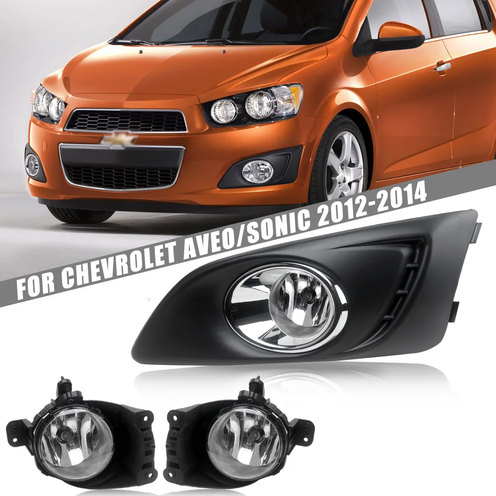 

Front Bumper Fog Lamp Upgrade Kit FOR Chevrolet AVEO SONIC 2012 2013 2014 Version Additional Foglight Set