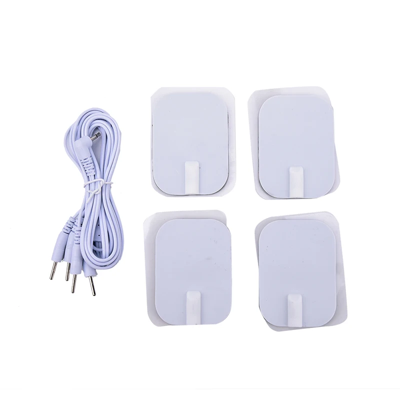 

Electrode Lead Wires Cable for Tens Massager 2.5mm Connection with 4 Patches
