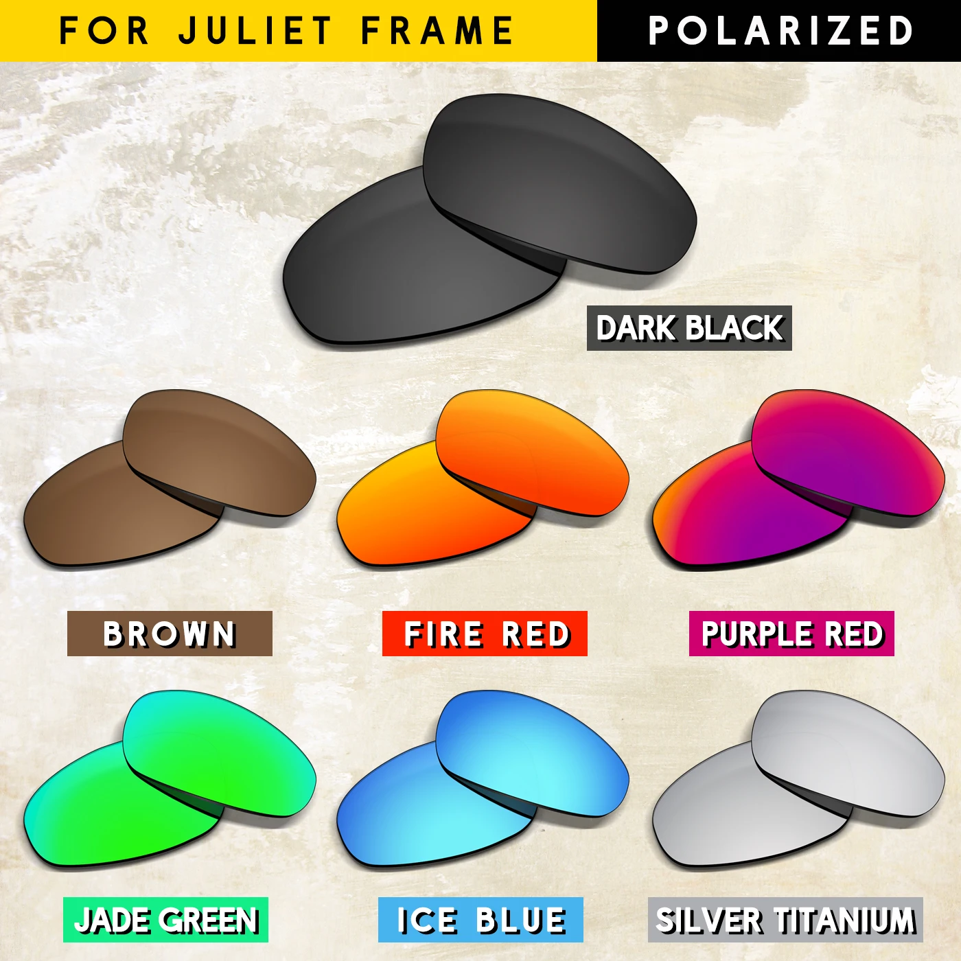

Suitable for Oakley Juliet Replacement Lenses Compatible With Oakley Juliet Sunglasses Frame