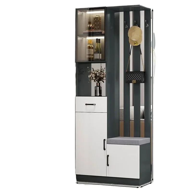 

Italian light luxury entrance cabinet shoe cabinet integrated modern simple living room screen entrance partition cabinet shoe