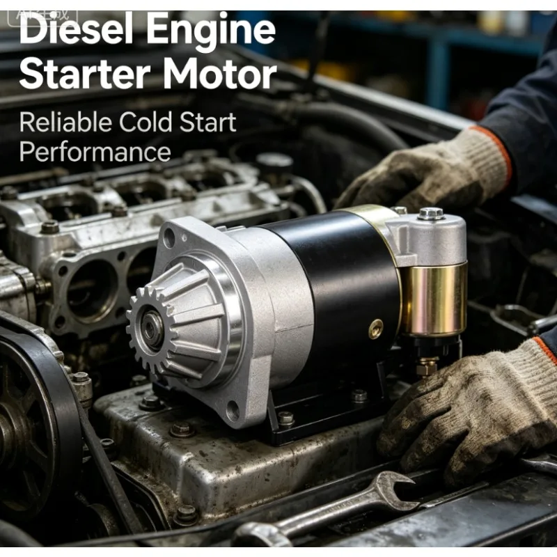 Diesel Engine Starter Motor, Replacement Starting Motor For Road Cutter & Generator, Fit Small Diesel Engines