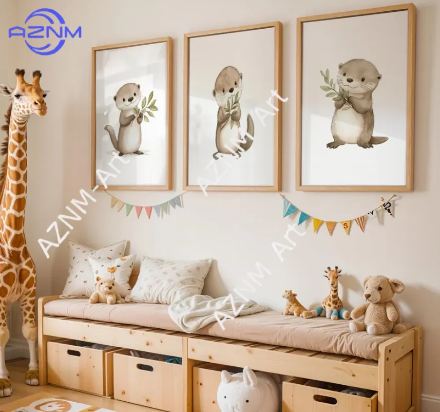 Cute Otter Canvas P…