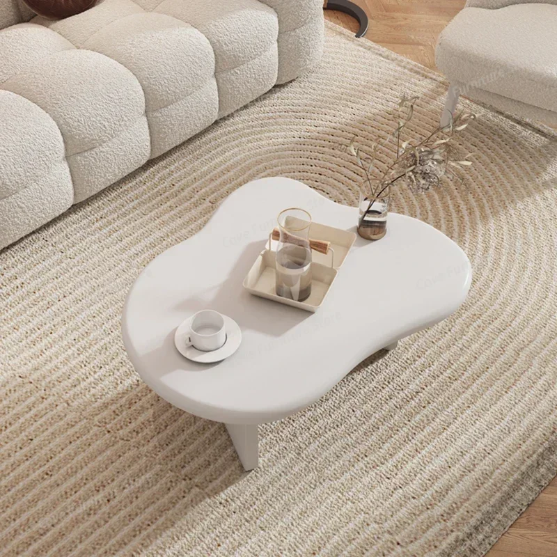 

White Round Coffee Tables Minimalist Unique Aesthetic Space Saving Side Table Luxury Funky Mesa Auxiliar Entrance Hall Furniture