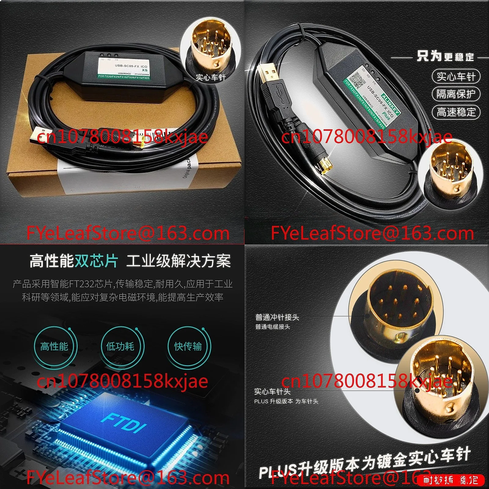 Programming Data Cable USB-SC09-FX for FX3U PLC Download Communication