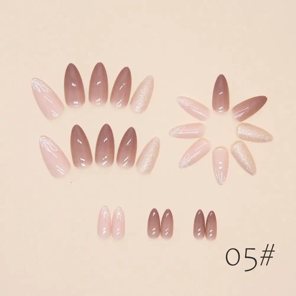 Nail Art Full Cover Artificial Fake Nails Patch with Detachable Piece Relief Drill Nail Nails Butterfly Three-dimensional F F1Y9