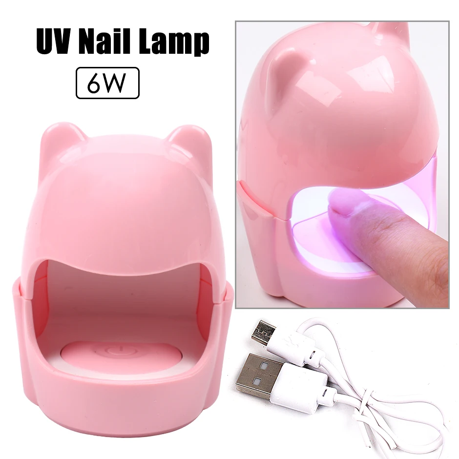 6W Mini Egg UV Dryer Nail Lamp Machine Fast Drying Portable Single Finger Phototherapy Light USB Charging Manicure Tools JICA043