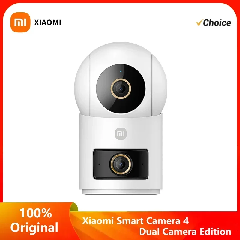 كاميرا Xiaomi الذكية الجديدة 4 إصدار كاميرا مزدوجة، عدسة مزدوجة مزدوجة 5 مليون بكسل 3K جودة الصورة 360 درجة °   كاميرا داخلية بانورامية